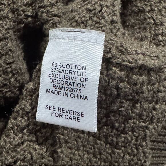 Stitch Fix Lety & Me Josey Elbow Patch Sweater Green Women’s Small - Picture 4 of 4